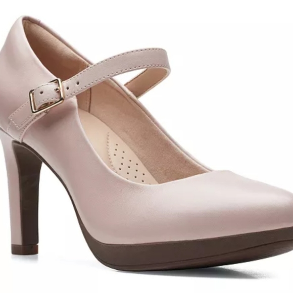 Clark's high heels Dusty Rose Ambyr Shine. Never worn. Size 10. - Picture 3 of 4